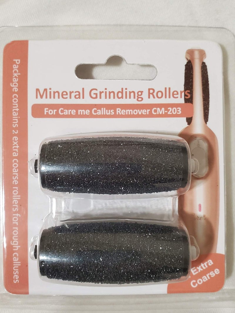 Care Me Extra Coarse Replacement Rollers for Care me Electric Callus Remover CM-203-2 Super Coarse Grinding Heads for Removing Dead  Hard Skin & Calluses on Feet - Image 1